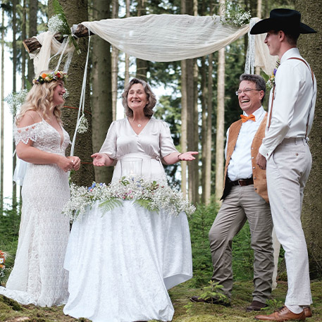 Hochzeitsfotos Bamberg Trauung im Wald